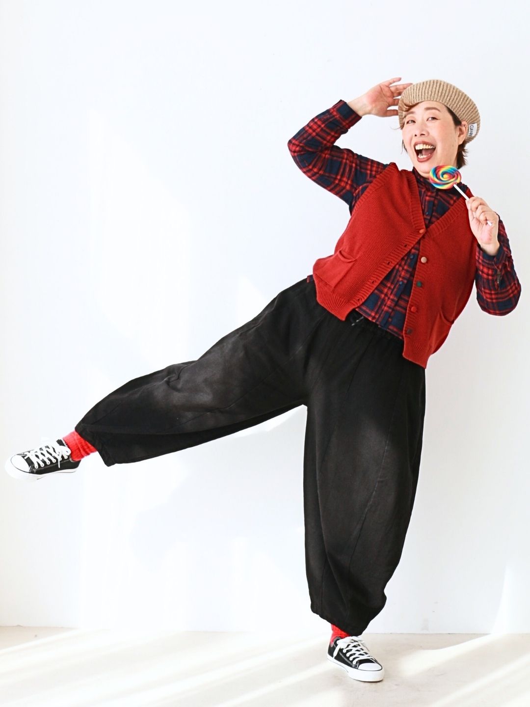 笑う門には福来る♪おうちゴロゴロ、ぽちゃハッピーコーデ