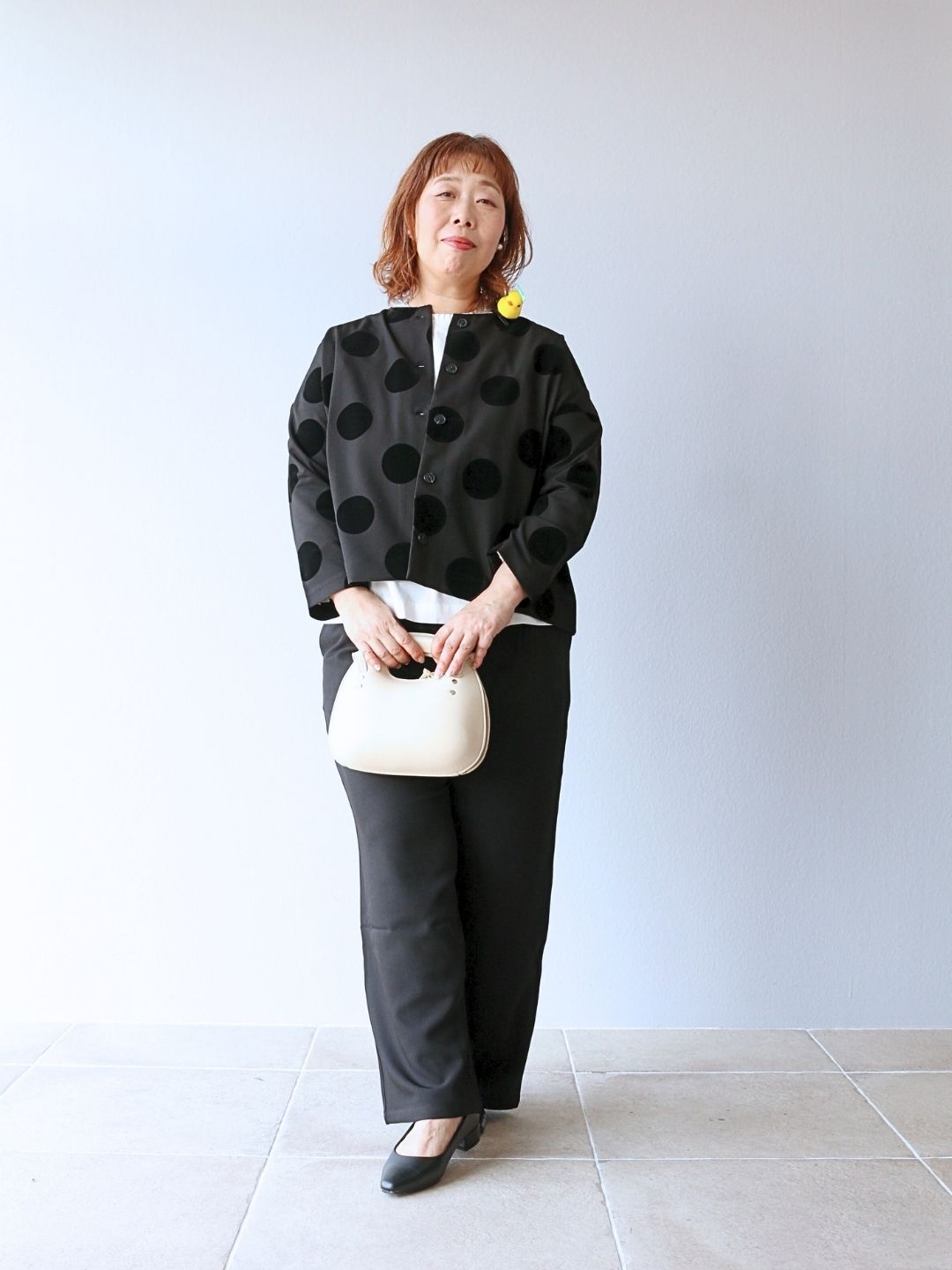 ドットジャケットで、スマイルスーツアップ
