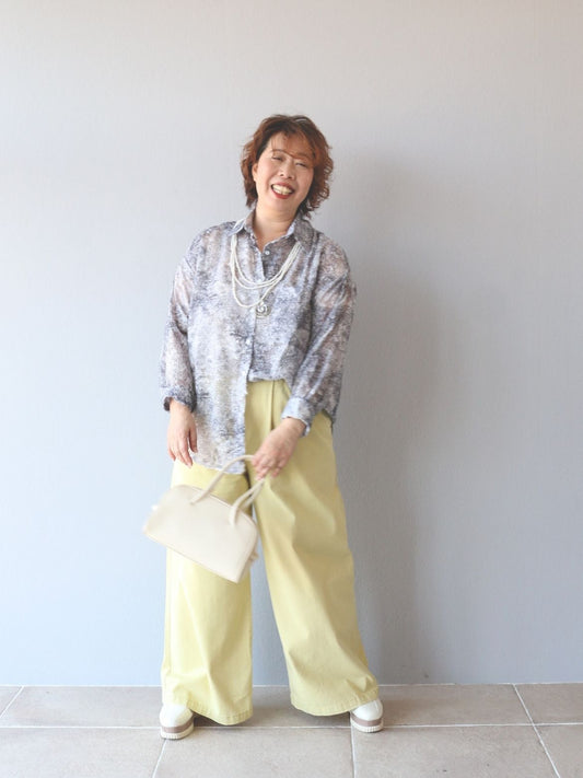 春色パンツで軽やかに♪ 上品きれいめカジュアル