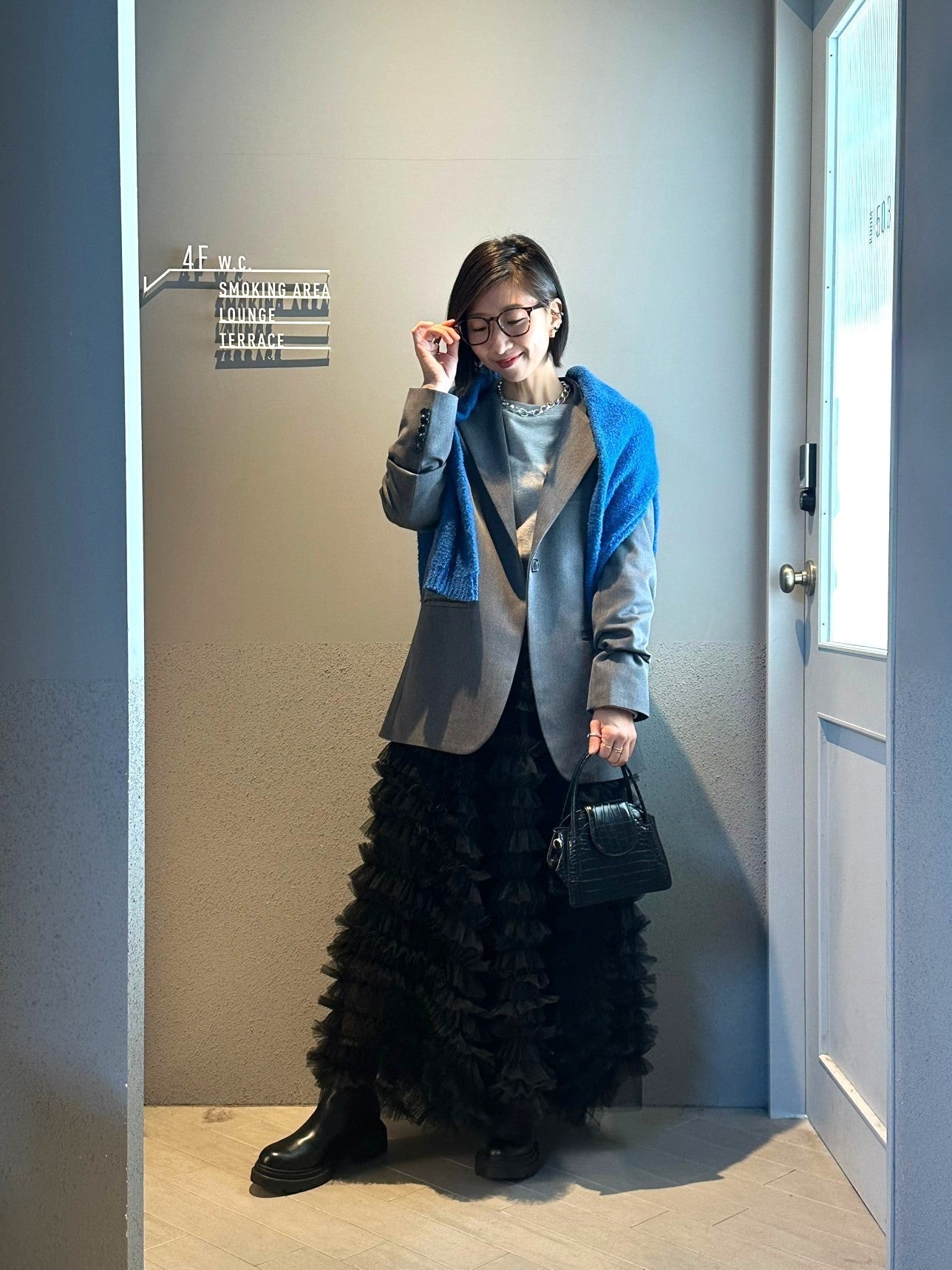 ブルーをアクセントに♪甘辛MIXスタイル♪