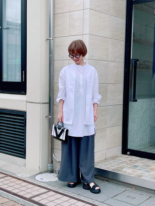 クリーンなシャツを使用したコーディネート