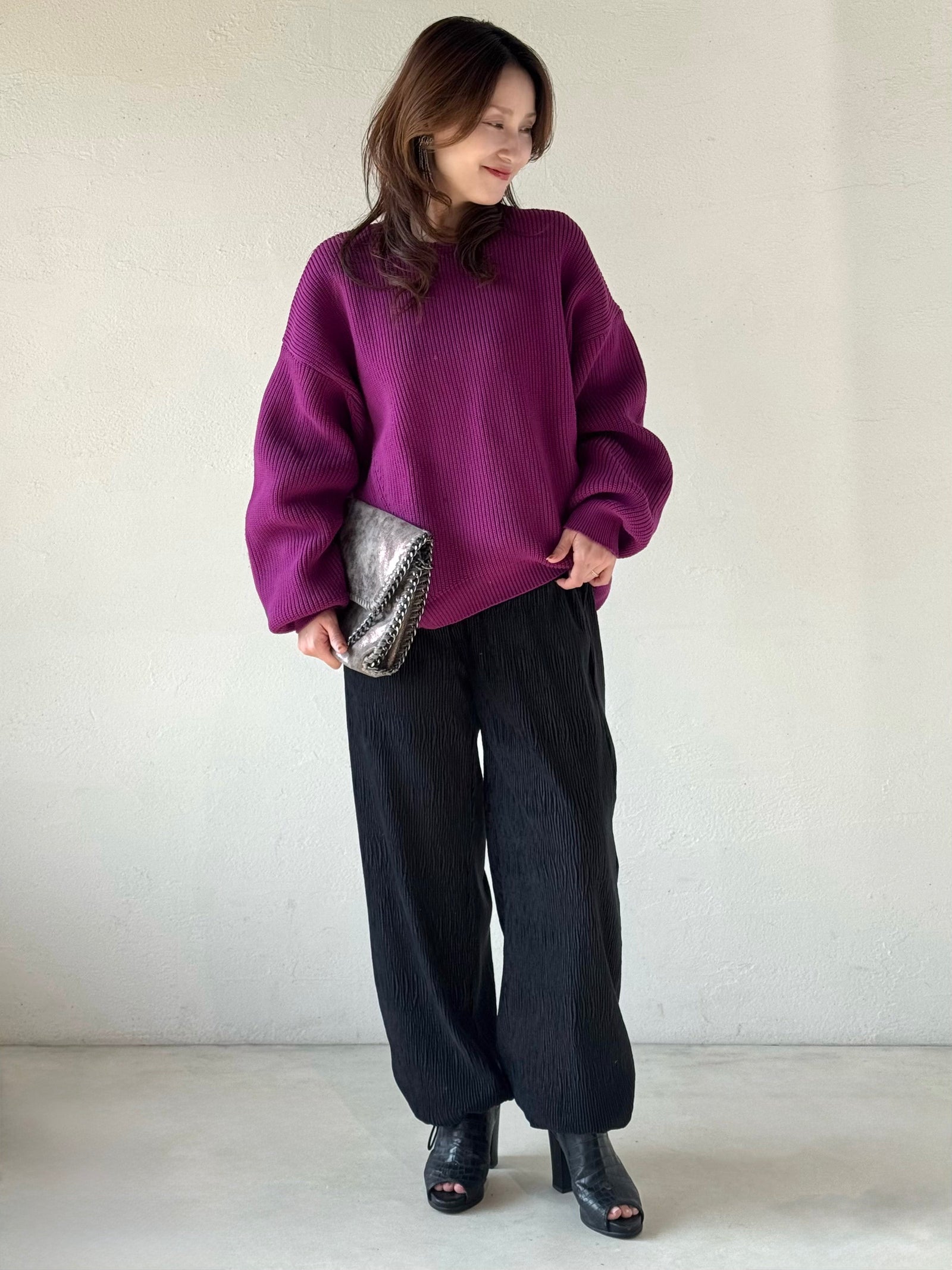 ベロアパンツを“すっきり見せる”着やせポイント✨