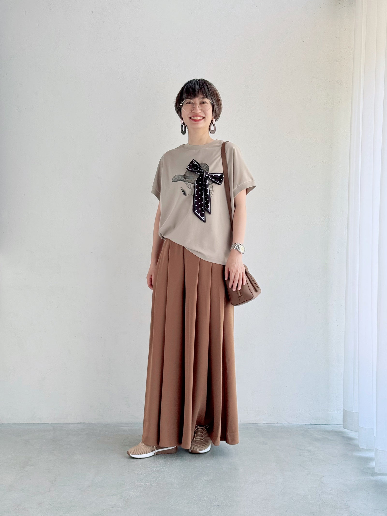 大人のデザインTシャツの着こなし