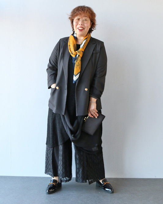 【卒業・入学】異素材ブラックでつくる、品格モードスタイル