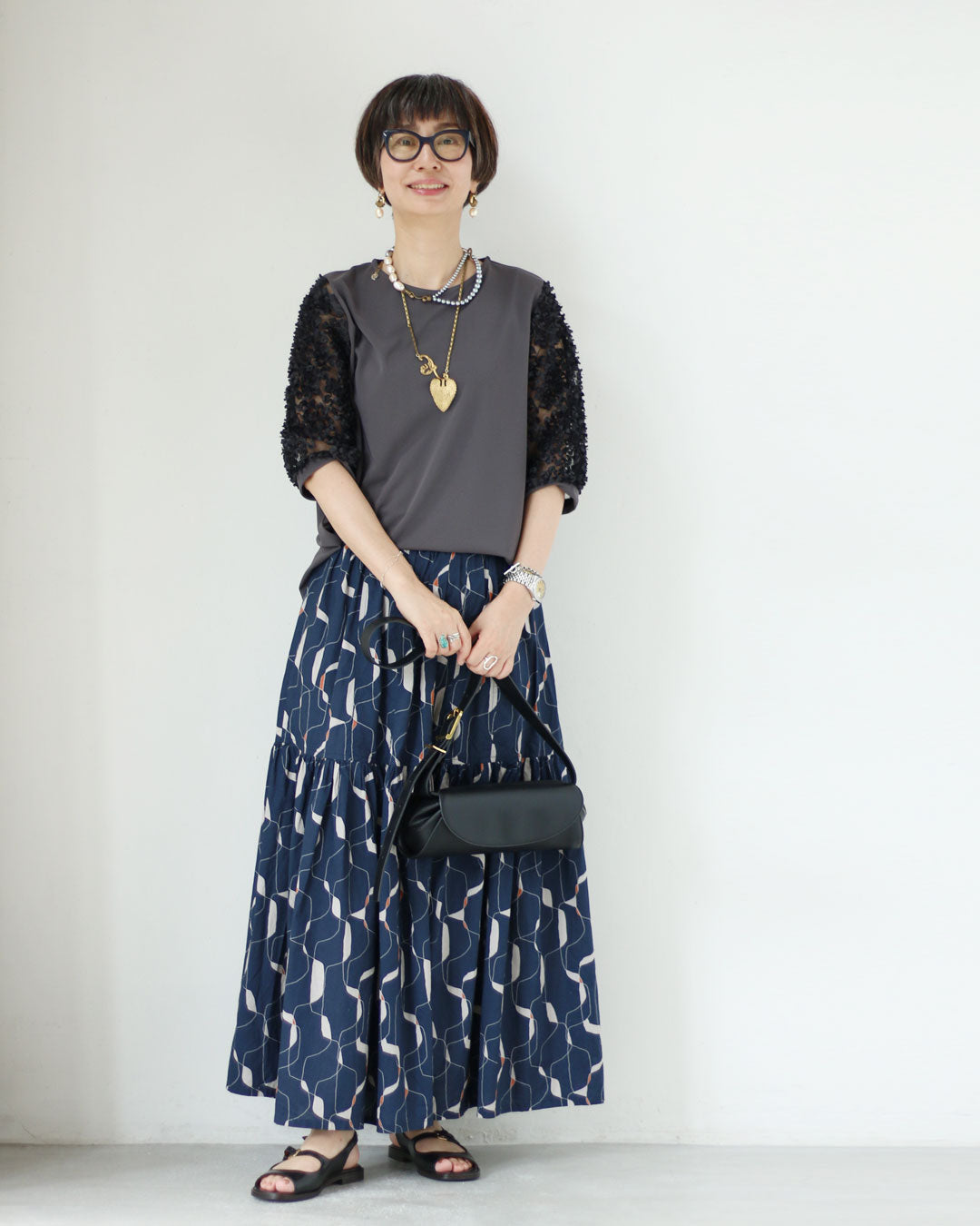 ADORE - アドーア 25SS レノクロスチェックワンピース ノースリーブ V