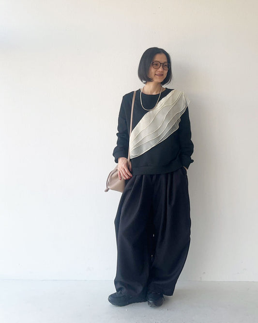 大人のスウェットを楽しむコーデ