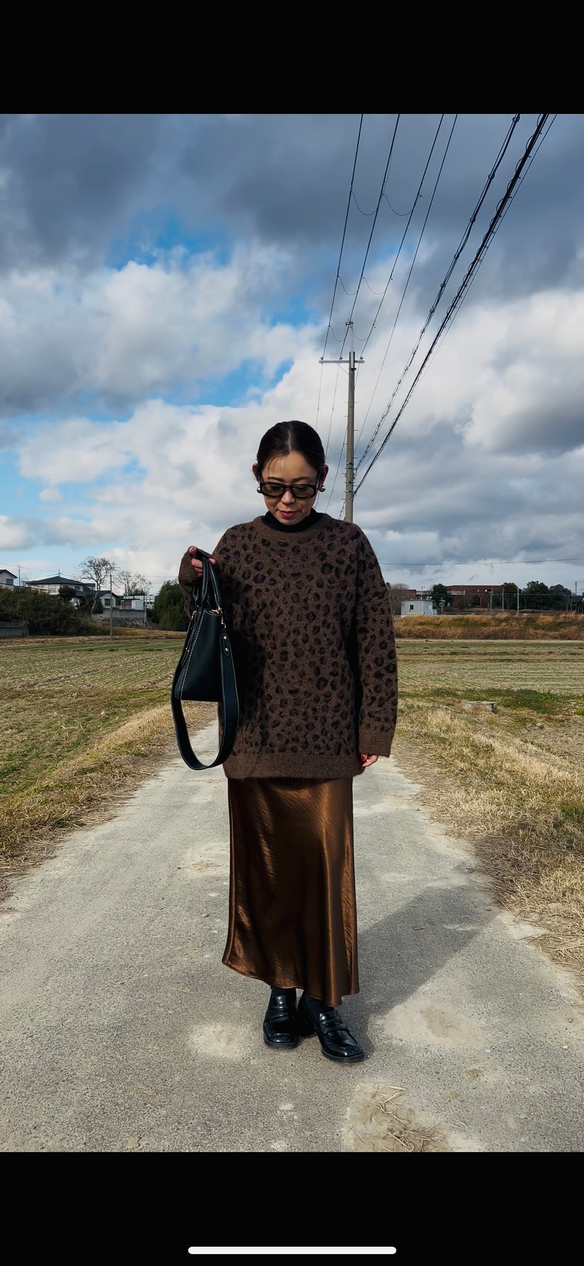 レオパード×チョコブラウンでつくる大人の艶感コーデ