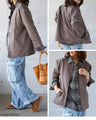 A suede-like collarless jacket for adults that will make your wish come true