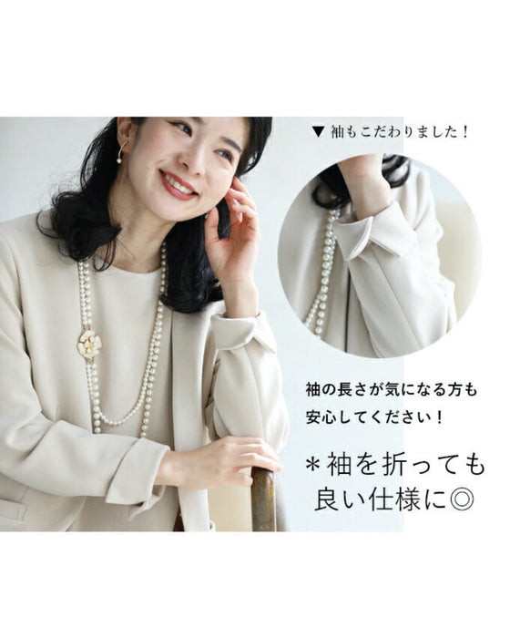 動きやすさに感動 伸縮 襟なし ジャケット