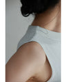 A stretchy cut-and-sew top with a subtle sparkle