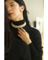 A luxurious, shiny piece for your neck. Wide pearl choker