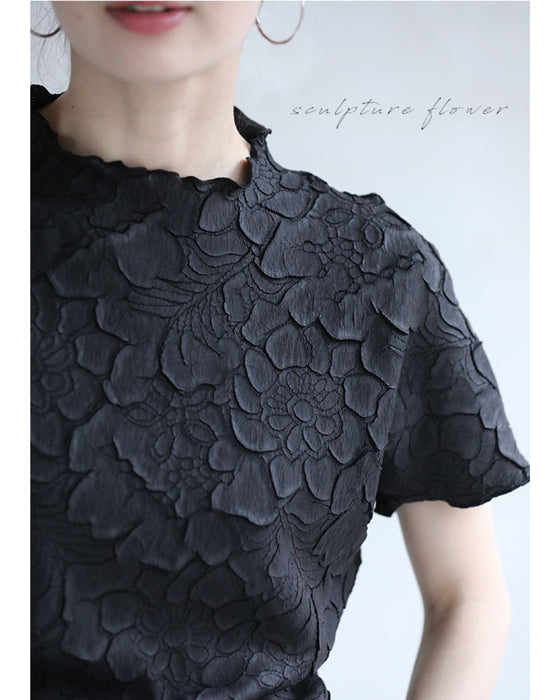 彫刻花トップス