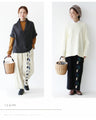 (全3色)洋なし刺繍コーデュロイパンツ