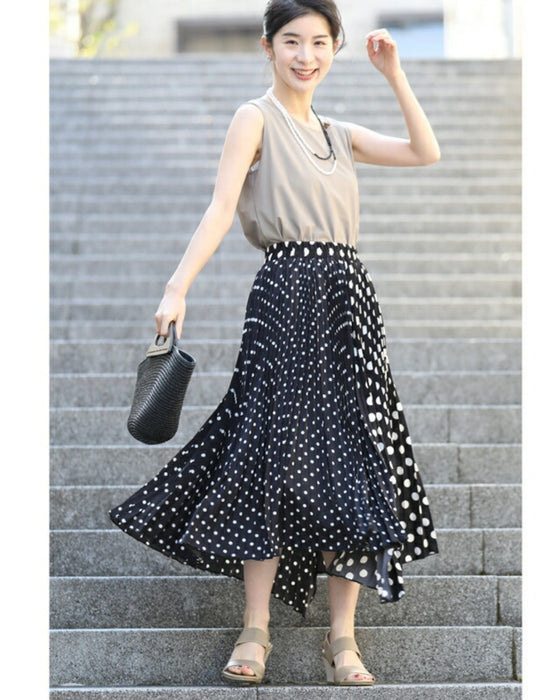 大人が穿けるドットスカート
