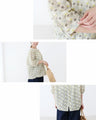 隠れリーフ刺繍3wayブラウス