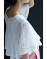 Shell lace top that hides your upper arms