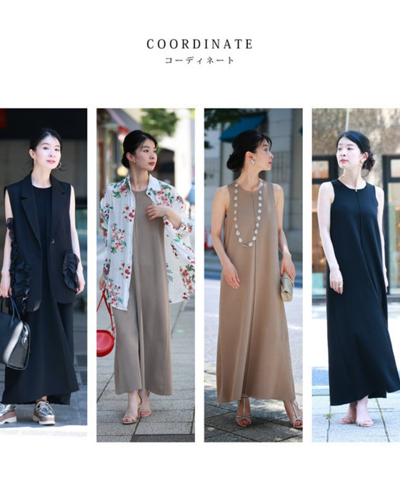 A two-piece set of a crochet top and a knit dress that will keep you cool and beautiful this summer