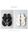 Soft and easy to walk in toe ring style single pearl sandals