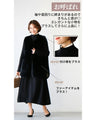 A loose, slender-looking long knit dress