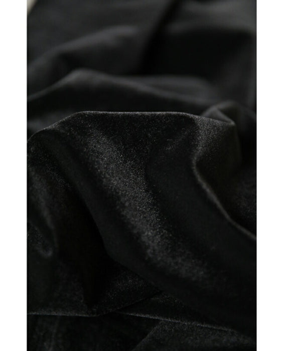 アンティークレースの艶ベロア調ミディアムワンピース