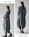 A transformable cocoon cardigan
