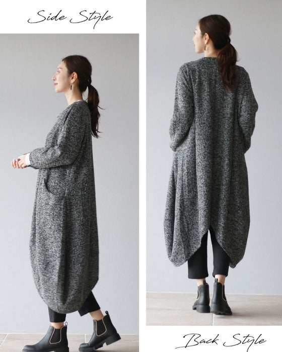 A transformable cocoon cardigan