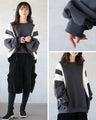A simple yet striking oversized pullover sweatshirt