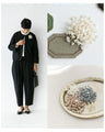 <3 colors available> Brooch that creates flowers with pearl glitter