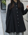 [SANPO LUSSO] Elegant draped shirt