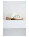 Soft and easy to walk in toe ring style single pearl sandals