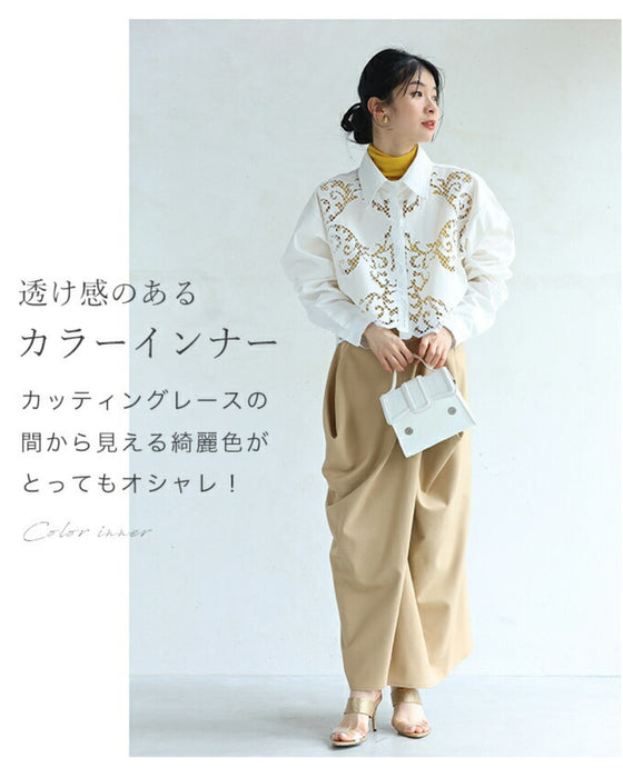 ノースリにレースシャツ -カーデじゃない選択肢-