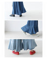 Flared hem design denim pants