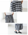 Check and half-polka dot pants