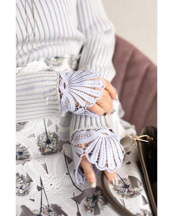 Optical illusion shadow line knit