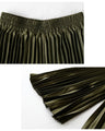 Shiny pleated pants to elevate your outfit