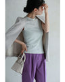 A stretchy cut-and-sew top with a subtle sparkle