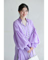 Lily flower peonies long shirt that makes your neck look longer