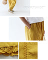 Two types of lace for a stylish colored linen pants