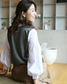 A top that can be layered in one piece! Sleeve puffs that won't fall apart