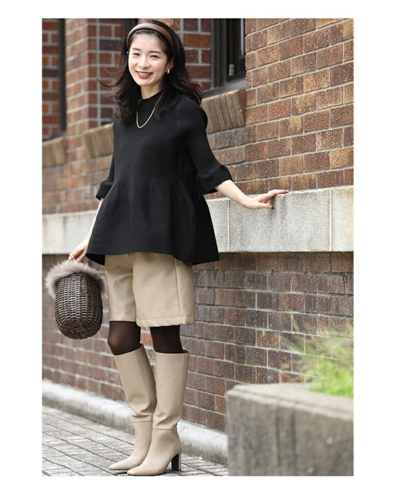 ふんわり立体感 つぼみニット