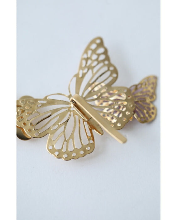 いつものスタイルに咲かせる花と蝶々のヘアアクセサリー