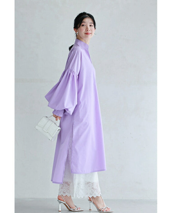 Lily flower peonies long shirt that makes your neck look longer