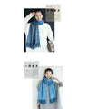 Wear beautiful blue. Reversible damask print stole