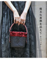 Original Basket bag with elegant roses