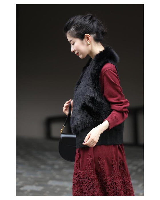 A fur vest for beginners that doesn't look flashy and looks neat