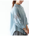 <Small to large sizes> Embroidered puffy sleeves that will turn heads