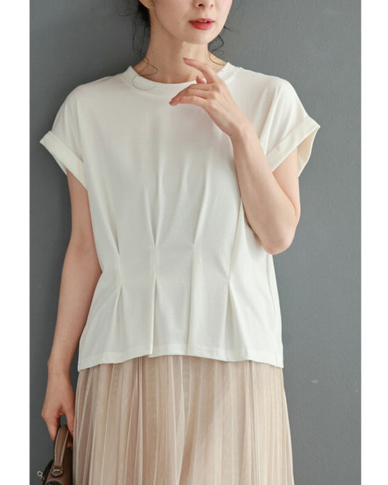 くびれラインタックのTシャツトップス