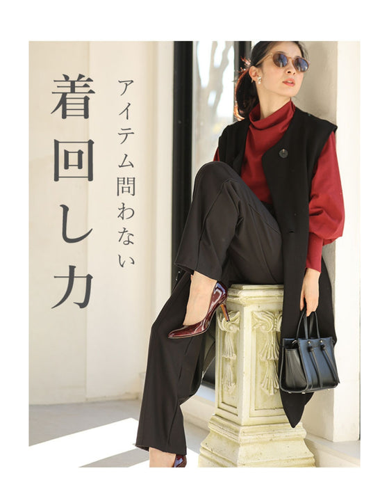 脚線美 ワイドストレートパンツ