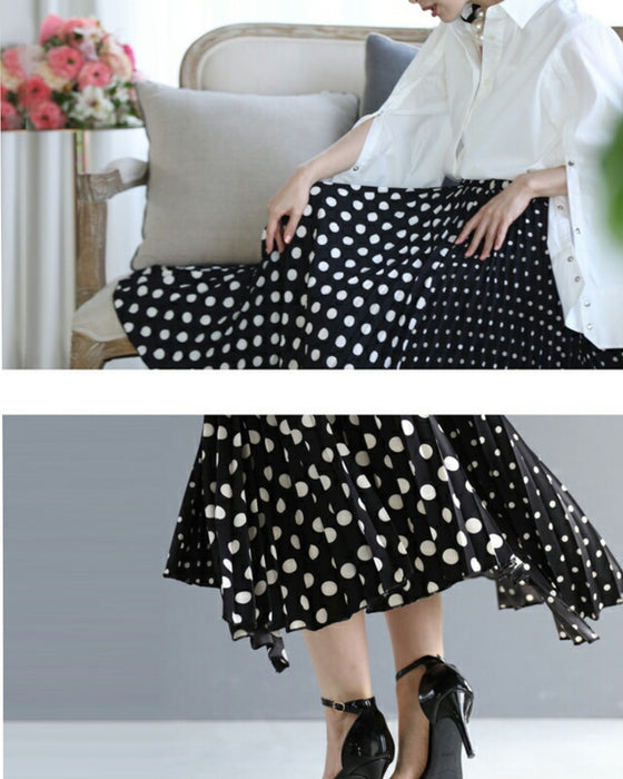 大人が穿けるドットスカート