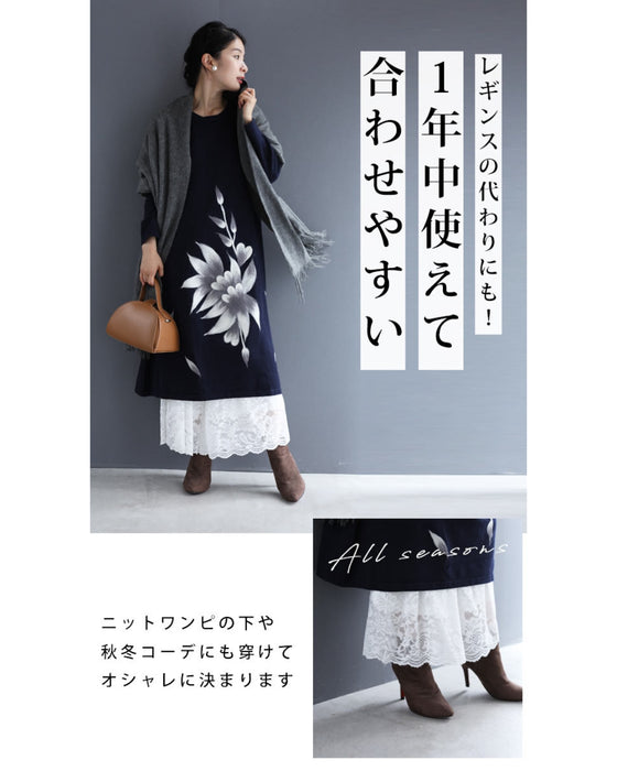 見せて可愛い重ね着用レースペチパンツ